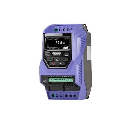 Invertek Drives 5.5 kW 7.5 HP, 9 A; Size 2, IP20;IV: Three Phase, 500-600 V;OV: Three Phase, 500-600 V ODV-3-260090-3012-MN